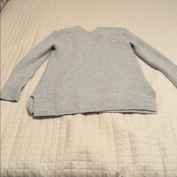 EUC Loft Grey V-Neck Sweater - Picture 3 of 3